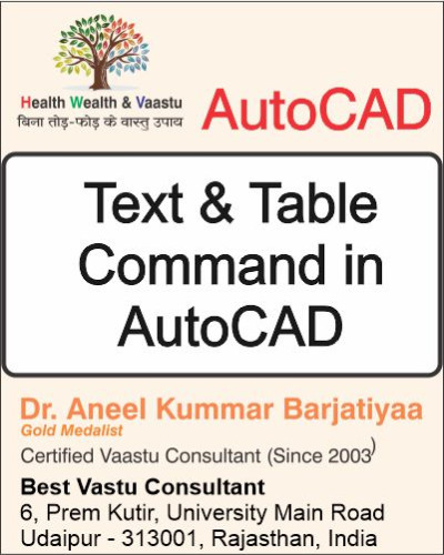 Text & Table Command in AutoCAD